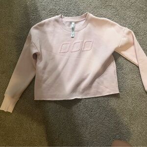 Lorna Jane Pink Crew Neck Sweater Soft Knit